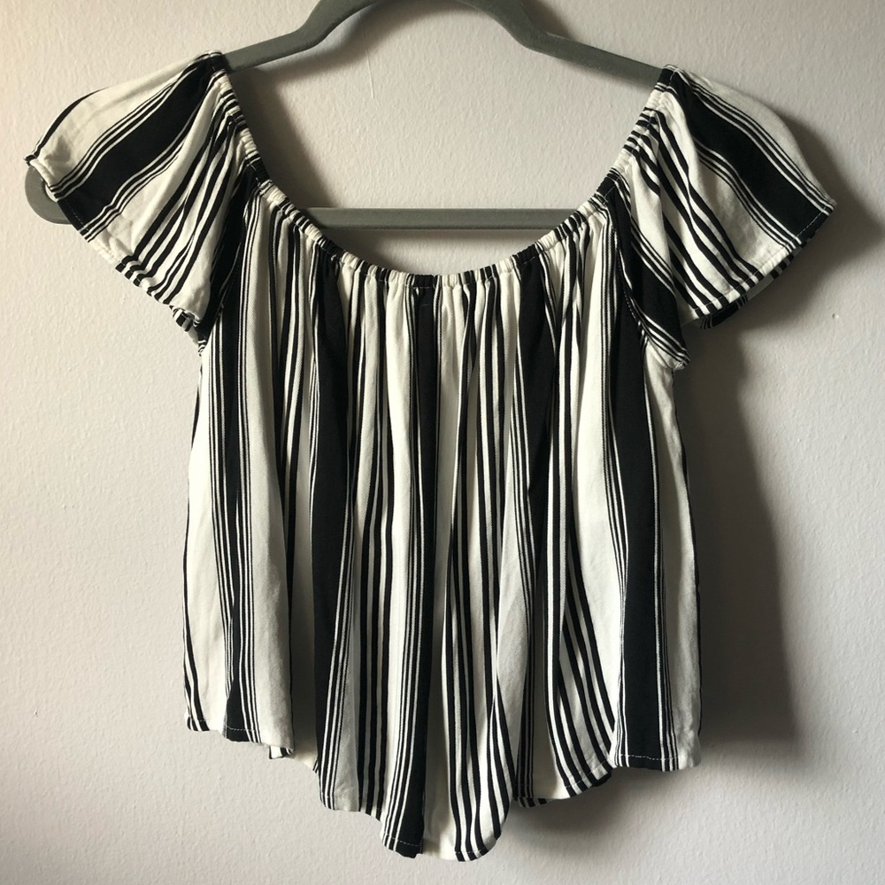 Forever 21 off shoulder stripped top